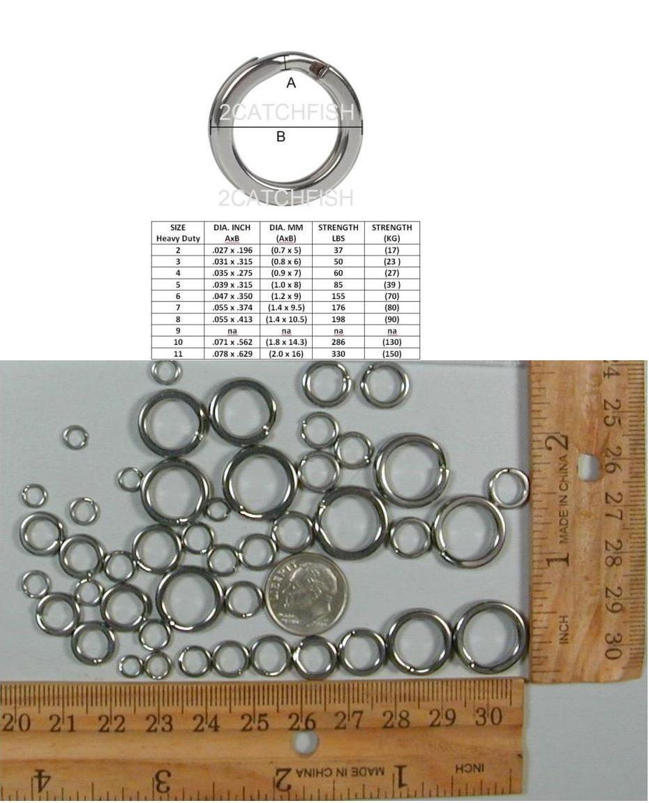 Heavy Duty Stainless Steel Split Rings 100 pc