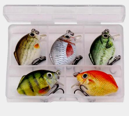 5 pc 1 1/4 inch mini crankbait (set A)